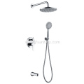 Chrome In Wall Shower Faucet Set